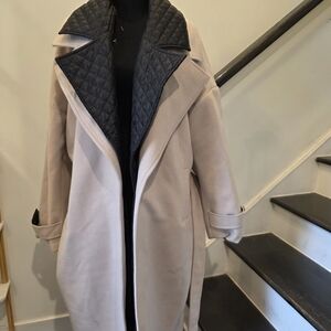 Women's Cream Quilted Lining Coat